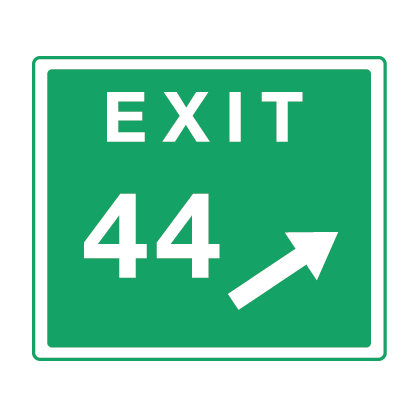 Interstate Exit Sign