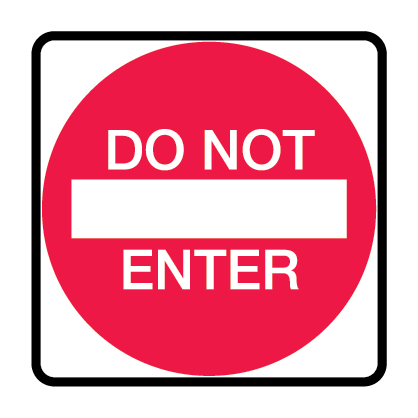 Do Not Enter