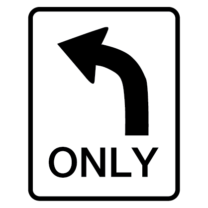 Left turn Only